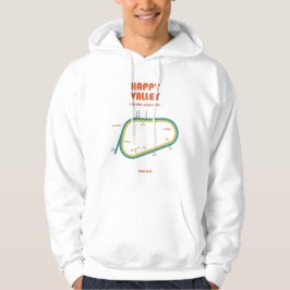 Retro Minimalist Happy Valley Racecourse Line Art  Hoodie