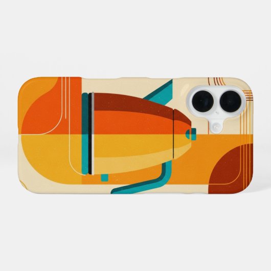 Retro Minimalist Kettle iPhone 16 Hülle (Rückseite (Horizontal))