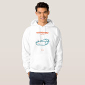 Retro-Minimalist Longchamp-Rennbahn Linienkunst Pr Hoodie (Vorne ganz)