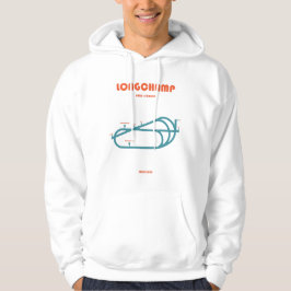 Retro-Minimalist Longchamp-Rennbahn Linienkunst Pr Hoodie