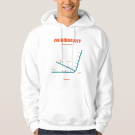 Retro-Minimalist Newmarket-Rennbahn-Linienkunst Pr Hoodie