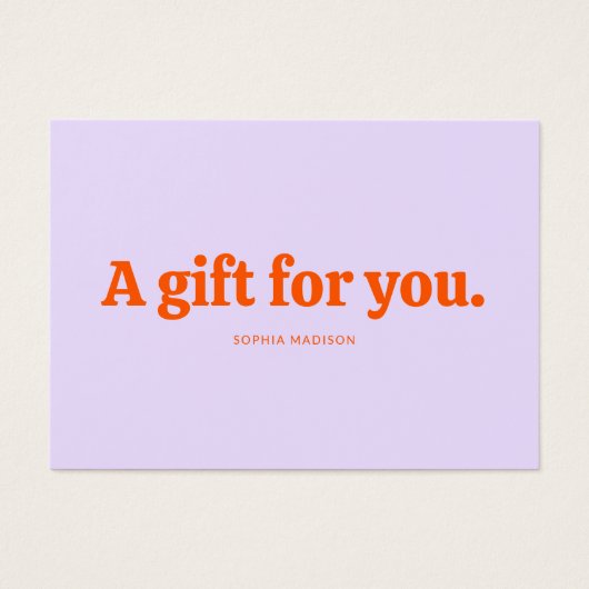 Retro Minimalist Purple Orange Certificate (Vorderseite)