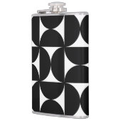Retro Minimalist Style Black Geometric Bauhaus Flachmann (Links)