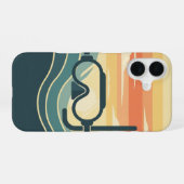 Retro-Minimalist-Tauchen iPhone 16 Hülle (Rückseite (Horizontal))