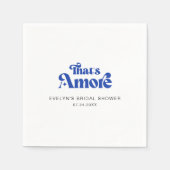 Retro Minimalist That's Amore Bridal Shower Serviette (Vorderseite)