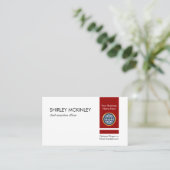 Retro Minimalist Vertical Red Private Enterprise Visitenkarte (Stehend Vorderseite)