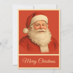 Retro-Minimalist-Weihnachtsmann Feiertagskarte