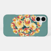 Retro Minimalist Wild Rose Illustration iPhone 16 Hülle (Rückseite (Horizontal))