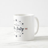 Retro Minimalistisch 4. Juli Tasse - Weiches Patri (VorderseiteRechts)