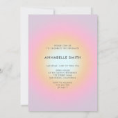 Retro Minimalistisch Arch Foto Abschluss Einladung (Rückseite)