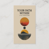 Retro Minimalistisch Eclipse Serenity Life Coach,  Visitenkarte (Vorderseite)