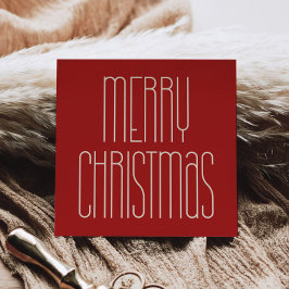 Retro Minimalistisch Frohe Weihnachten Roter Platz