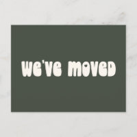 Retro Minimalistisch Green Wir haben eine neue Adr