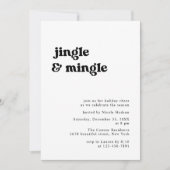 Retro Minimalistisch Jingle und Mingle Weihnachts- Einladung (Vorderseite)