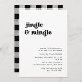 Retro Minimalistisch Jingle und Mingle Weihnachts- Einladung (Vorne/Hinten)