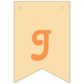 Retro Minimalistisch Just Married Newlyweds Wimpelkette (Dritte Fahne)