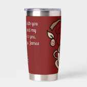 Retro Minimalistisch meinen Kaffee, meine Liebe |  Thermobecher (Rechts)