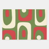 Retro Minimalistisch Mitte des Jahrhunderts Weihna Geschenkpapier Set (Vorderseite 3)
