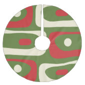 Retro Minimalistisch Mitte des Jahrhunderts Weihna Polyester Weihnachtsbaumdecke (Vorderseite)