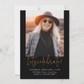 Retro Minimalistisch Modern Vertikal 5 Bilder Absc Einladung (Rückseite)