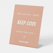 Retro Minimalistisch Nummer 1 Fans Hochzeitszeiche Sockelschild (Vorderseite)