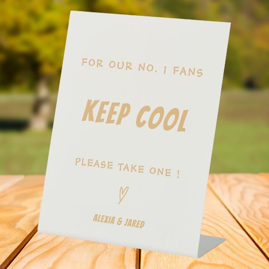 Retro Minimalistisch Nummer 1 Fans Hochzeitszeiche Sockelschild