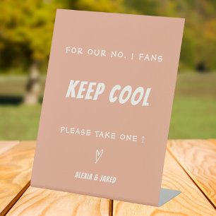 Retro Minimalistisch Nummer 1 Fans Hochzeitszeiche Sockelschild