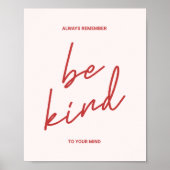 Retro Minimalistisch "Sei freundlich zu deinem Gei Poster (Vorne)