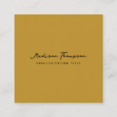 Retro Minimalistisch Signature Script QR Code Must Quadratische Visitenkarte (Vorderseite)