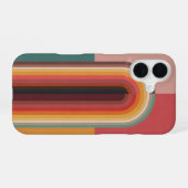 Retro-minimalistische Bogenillustration iPhone 16 Hülle (Rückseite (Horizontal))