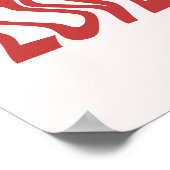 Retro Minimalistische 'Liebe' Wavy Text Poster (Ecke)