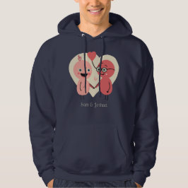 Retro Minimalistische Niedliche Liebe zusammen | l Hoodie