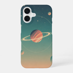 Retro-minimalistische Pastell-Orb iPhone 16 Hülle
