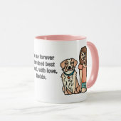 Retro minimalistische phantastische Freundschaft Tasse (VorderseiteRechts)