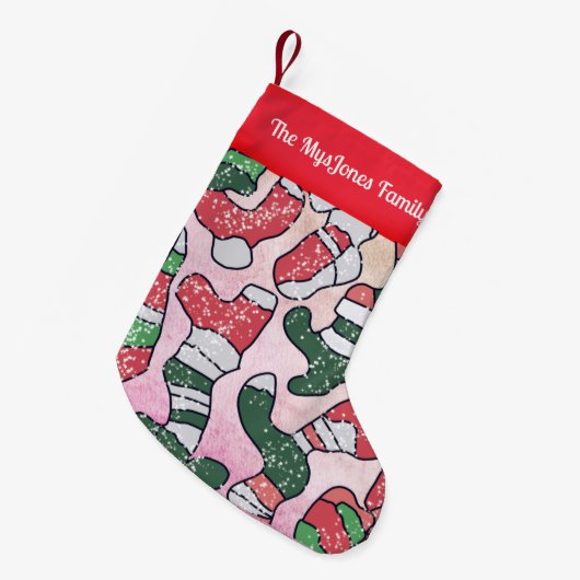 Retro-Minimalistische Socken in Ferienfarben (Vorderansicht (hängend))