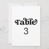 Retro Minimalistische Tischnummer (Vorderseite)