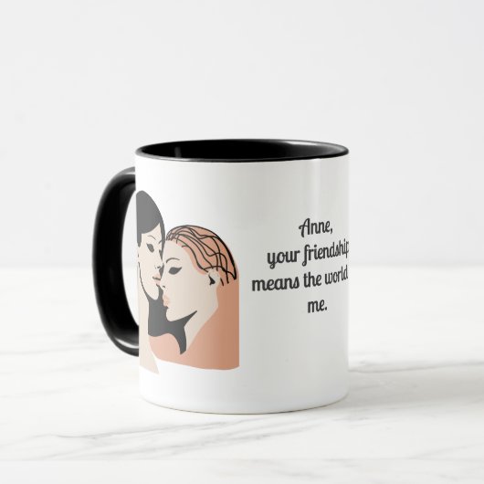 Retro-Minimalistische, unausgesprochene Anleihenfa Tasse (Vorderseite Links)