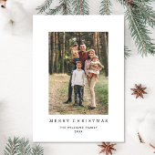 Retro Minimalistische Weihnachtskarte FOTO Magnetk Magnetkarte