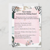 Retro Minimalistischer Branchen und Formen Einladung (Vorderseite)