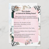 Retro Minimalistischer Branchen und Formen Einladung (Vorne/Hinten)