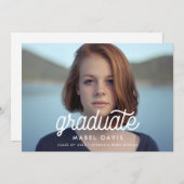 Retro-minimalistischer Foto-Abschluss Ankündigung (Vorne/Hinten)