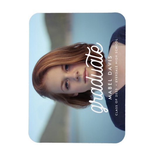 Retro-minimalistischer Foto-Abschluss Magnet (Vertikal)