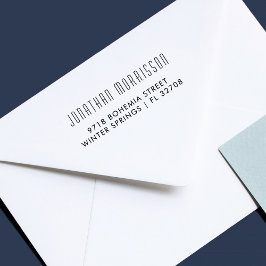 Retro-Minimalistischer Name/Rücksendeadresse Permastempel