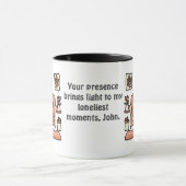 Retro Minimalistischer Niedlicher entspannter Bär Tasse (Zentrum)