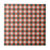 Retro-Minimalistisches rotes und grünes kariertes  Fliese (Vorderseite)