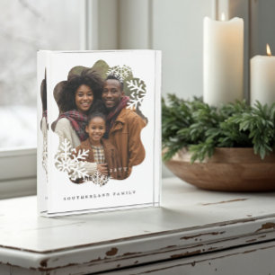 Retro Minital Wavy Foto Frame Snowflake Foto