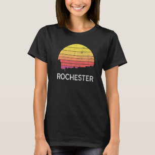 Retro Minnesota Rochester Skyline Vintag Urban Bu T-Shirt
