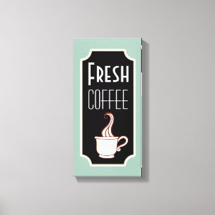 Retro Mint Coffee Shop Wand an Wand Kunst Küche G