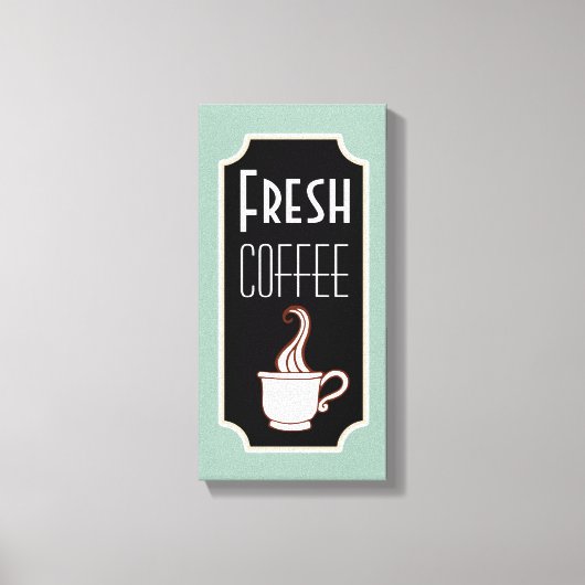 Retro Mint Coffee Shop Wand an Wand Kunst Küche Ge (Vorderseite)