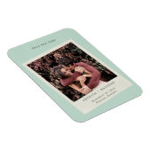 Retro Mint Foto Frame Speichern Sie das Datumsfens Magnet (Rechte Seite)